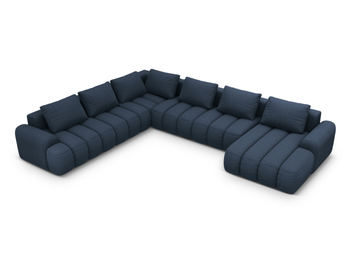 Colțar extensibil în formă de U Kimi cu tapițerie din țesătură structurală [2]