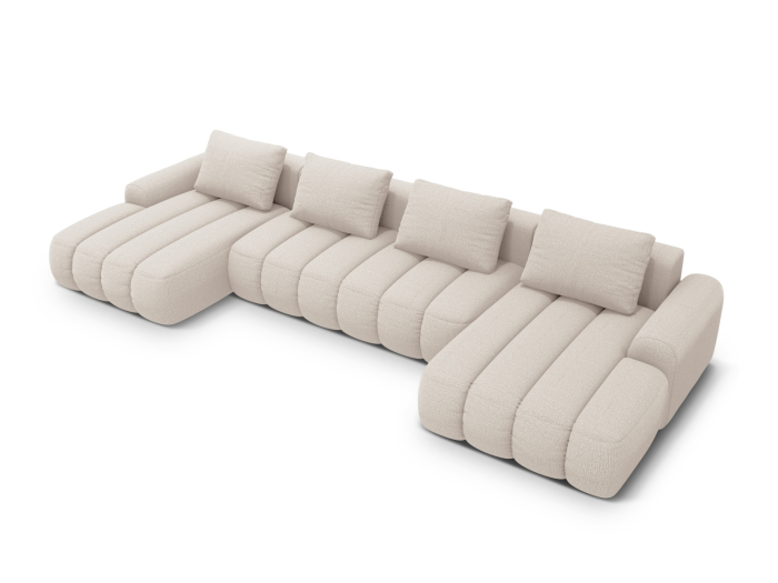 Colțar extensibil în formă de U Kimi cu tapițerie din țesătură structurală [2]