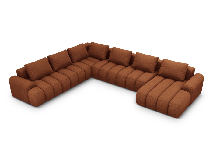 Colțar extensibil în formă de U Kimi cu tapițerie din țesătură structurală [2]