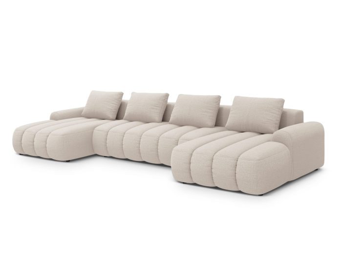 Colțar extensibil în formă de U Kimi cu tapițerie din țesătură structurală [3]