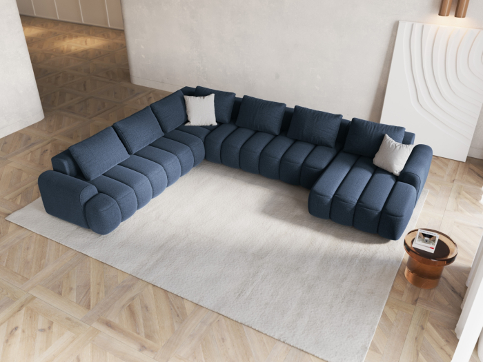 Colțar extensibil în formă de U Kimi cu tapițerie din țesătură structurală [6]