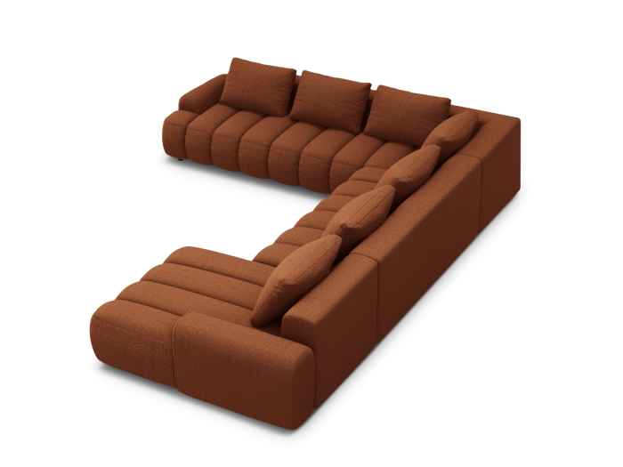 Colțar extensibil în formă de U Kimi cu tapițerie din țesătură structurală [3]