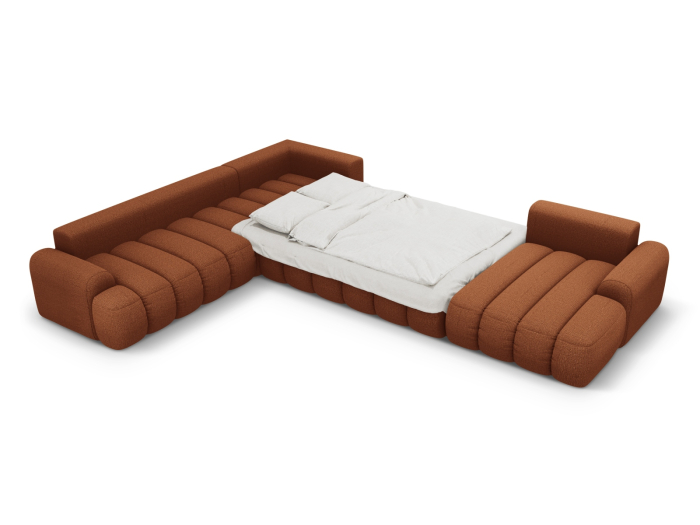 Colțar extensibil în formă de U Kimi cu tapițerie din țesătură structurală [4]