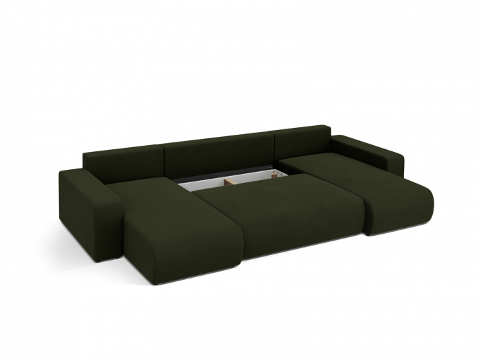 Coltar extensibil Jini in forma de U cu 5 locuri, colt reversibil si tapiterie din catifea [5]