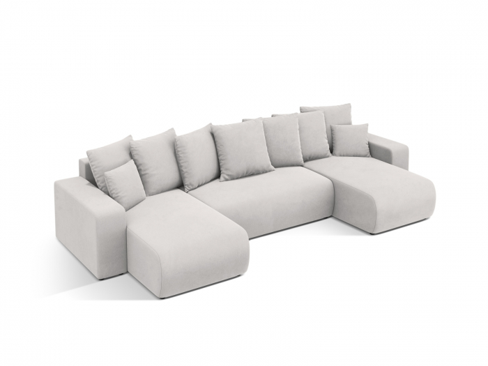 Coltar extensibil Jini in forma de U cu 5 locuri, colt reversibil si tapiterie din catifea [3]