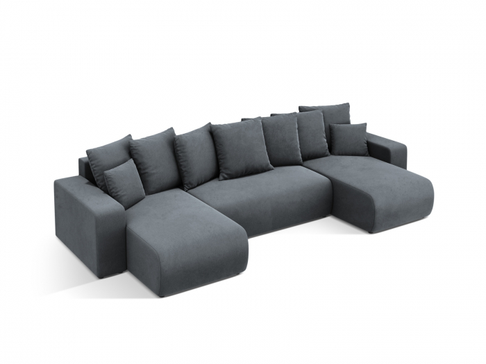 Coltar extensibil Jini in forma de U cu 5 locuri, colt reversibil si tapiterie din catifea [3]