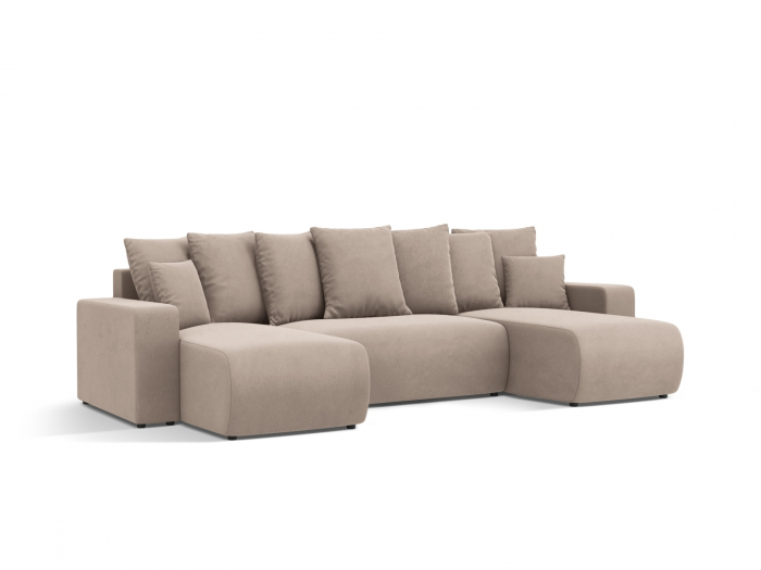 Coltar extensibil Jini in forma de U cu 5 locuri, colt reversibil si tapiterie din catifea [2]