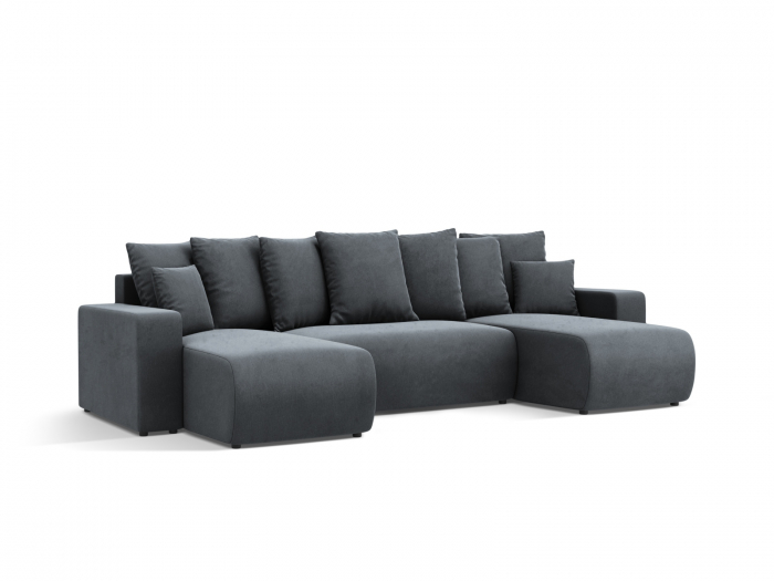 Coltar extensibil Jini in forma de U cu 5 locuri, colt reversibil si tapiterie din catifea [2]