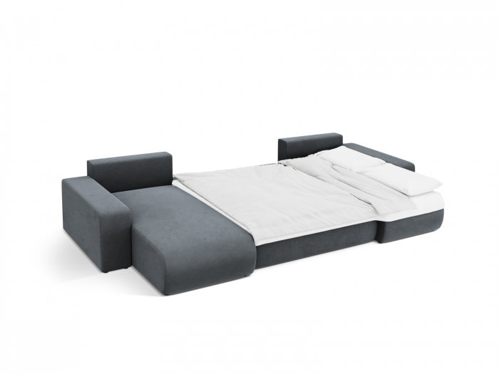 Coltar extensibil Jini in forma de U cu 5 locuri, colt reversibil si tapiterie din catifea [7]