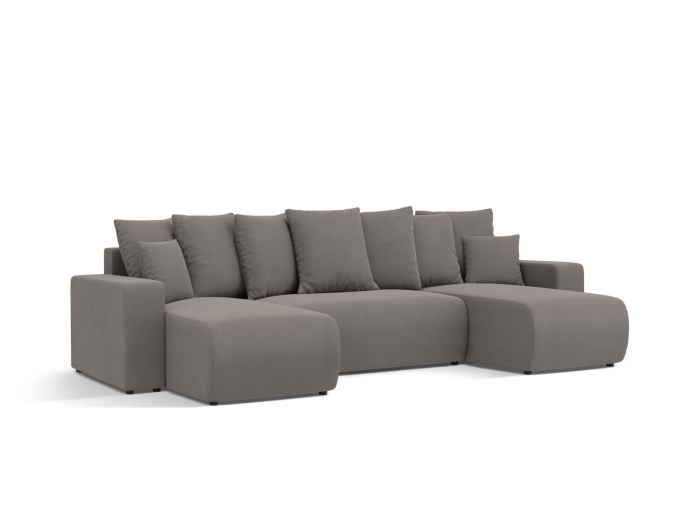 Coltar extensibil Jini in forma de U cu 5 locuri, colt reversibil si tapiterie din catifea [2]