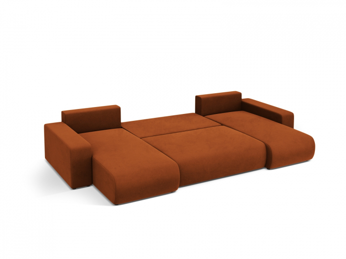 Coltar extensibil Jini in forma de U cu 5 locuri, colt reversibil si tapiterie din catifea [6]