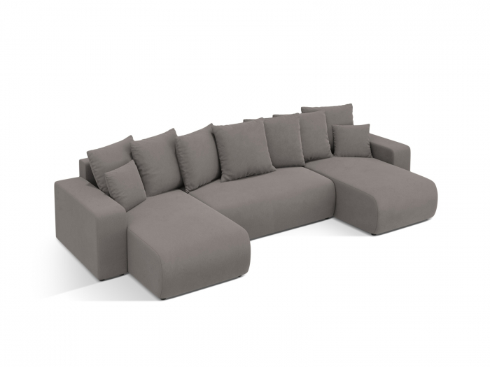 Coltar extensibil Jini in forma de U cu 5 locuri, colt reversibil si tapiterie din catifea [3]