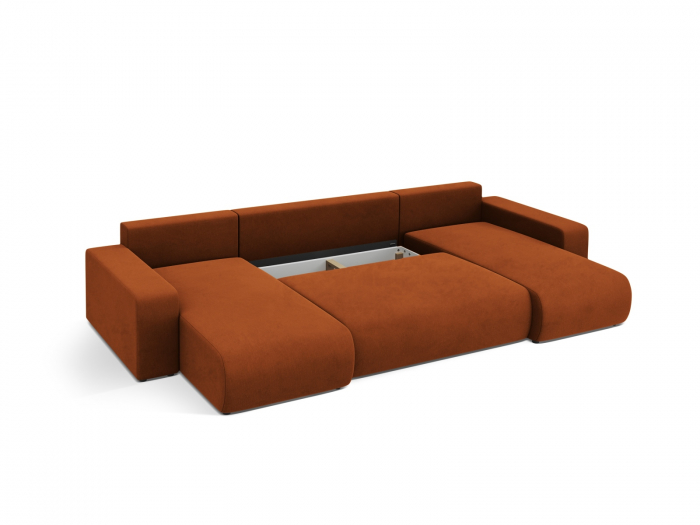 Coltar extensibil Jini in forma de U cu 5 locuri, colt reversibil si tapiterie din catifea [5]
