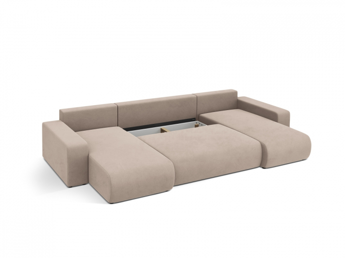Coltar extensibil Jini in forma de U cu 5 locuri, colt reversibil si tapiterie din catifea [5]
