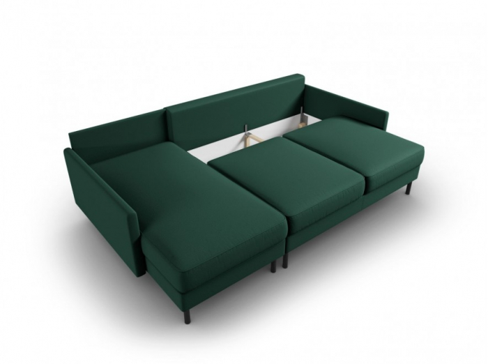 Coltar extensibil Scott cu colt pe partea stanga si tapiterie din tesatura structurala, verde [5]