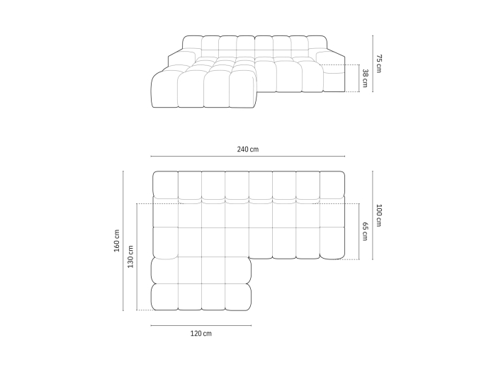 Colțar Hawaii cu tapițerie din catifea [6]