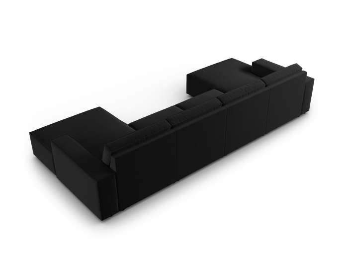 Colțar în formă de U Carlo cu tapițerie din catifea [3]