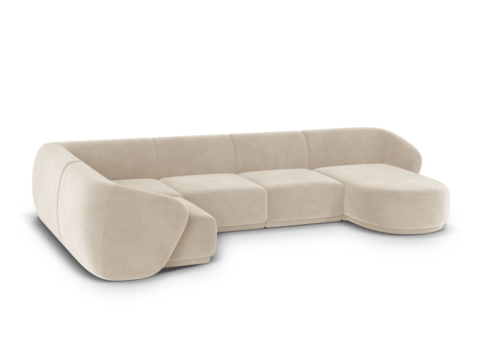 Colțar în formă de U Gomera cu tapițerie din catifea [4]