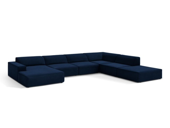 Colțar în formă de U Jodie cu tapițerie din catifea [2]