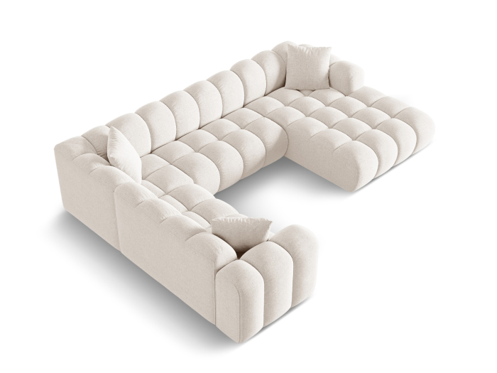 Colțar în formă de U Treno cu tapițerie din țesătură structurală [3]