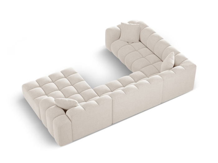 Colțar în formă de U Treno cu tapițerie din țesătură structurală [4]