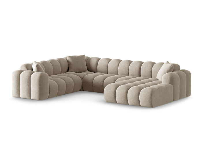 Colțar în formă de U Treno cu tapițerie din țesătură structurală [2]