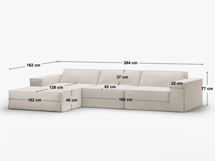 Colțar Jodie cu husă detașabilă din țesătură structurală [5]