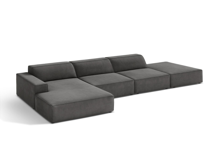 Colțar Jodie cu tapițerie din catifea [3]