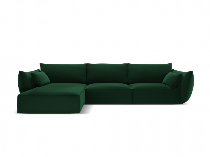 Coltar Kaelle cu tapiterie din catifea si colt pe partea stanga, verde inchis [1]
