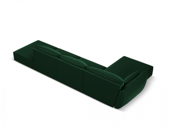 Coltar Kaelle cu tapiterie din catifea si colt pe partea stanga, verde inchis [3]
