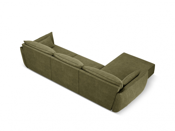 Coltar Kaelle cu tapiterie din tesatura structurala si colt pe partea stanga, verde [3]