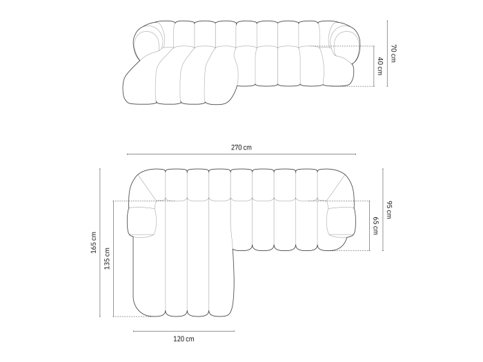 Colțar Koge cu tapițerie din catifea [7]
