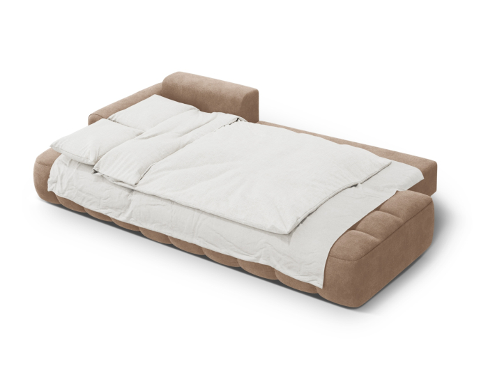 Colțar extensibil Linz cu tapițerie din catifea [4]