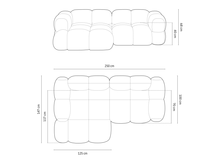 Colțar Loretto cu tapițerie din catifea [7]