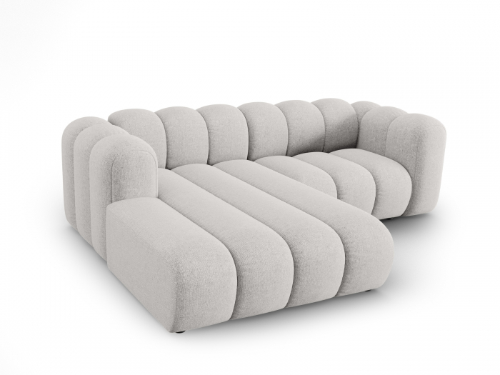 Coltar Lupine cu 3 locuri, colt pe partea stanga si tapiterie din tesatura structurala, gri deschis [3]
