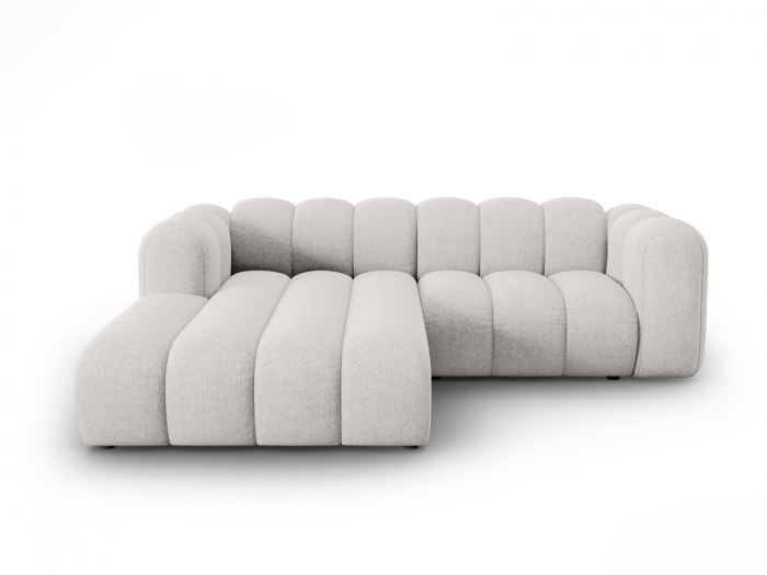 Coltar Lupine cu 3 locuri, colt pe partea stanga si tapiterie din tesatura structurala, gri deschis [1]