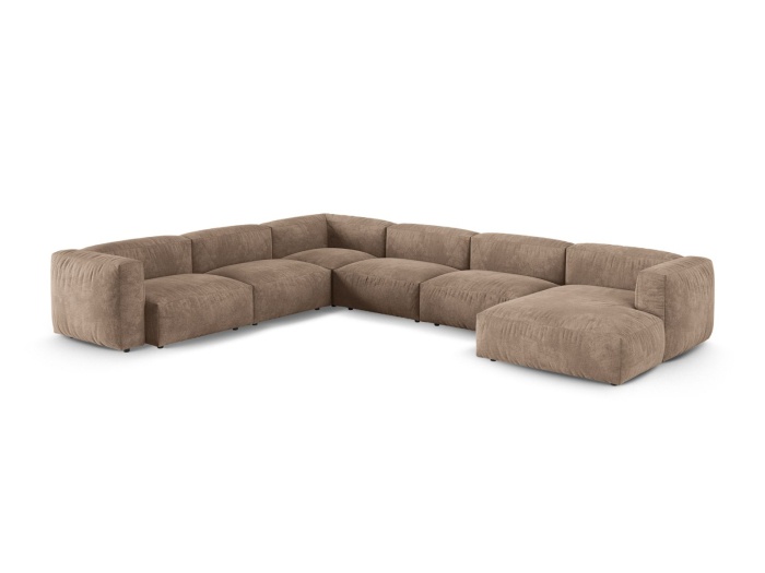 Coltar Martina in forma de U cu tapițerie din catifea [2]