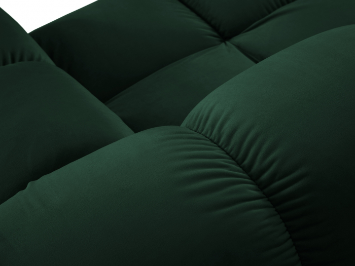 Coltar modular Bellis in forma de U si tapiterie din catifea, verde inchis [5]