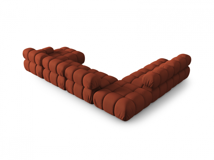 Coltar modular Bellis in forma de U si tapiterie din tesatura 3D, brick [4]