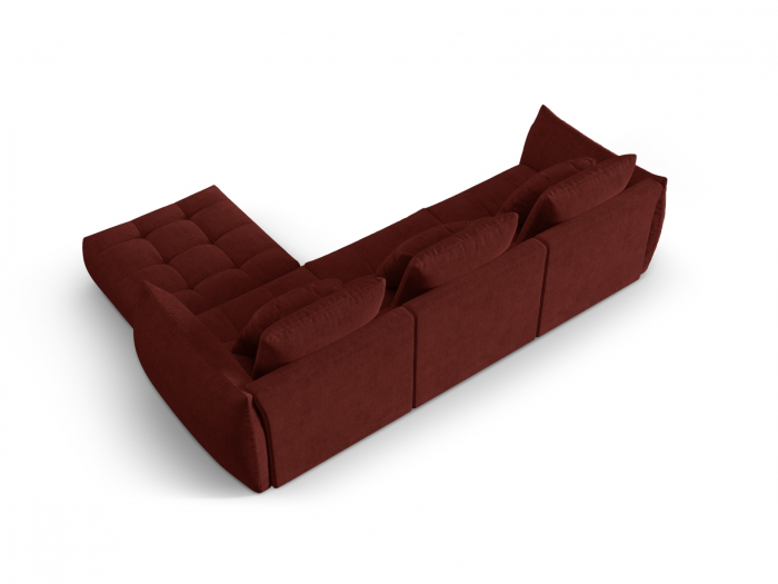 Coltar modular Bloom cu tapiterie din tesatura structurala, rosu [3]