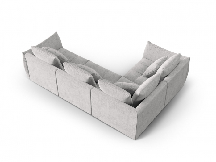Coltar modular Bloom cu tapiterie din tesatura structurala si colt pe partea stanga, argintiu [3]