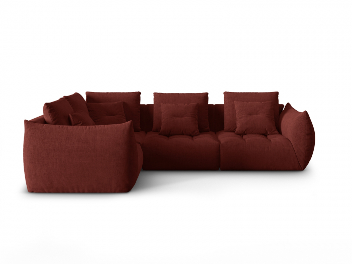 Coltar modular Bloom cu tapiterie din tesatura structurala si colt pe partea stanga, rosu [1]