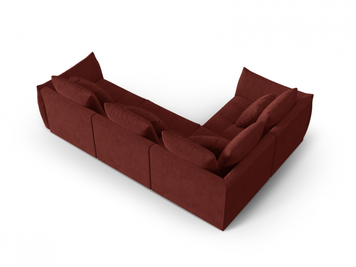 Coltar modular Bloom cu tapiterie din tesatura structurala si colt pe partea stanga, rosu [3]