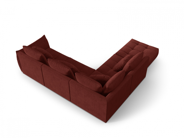 Coltar modular Bloom cu tapiterie din tesatura structurala si colt pe partea stanga, rosu [3]
