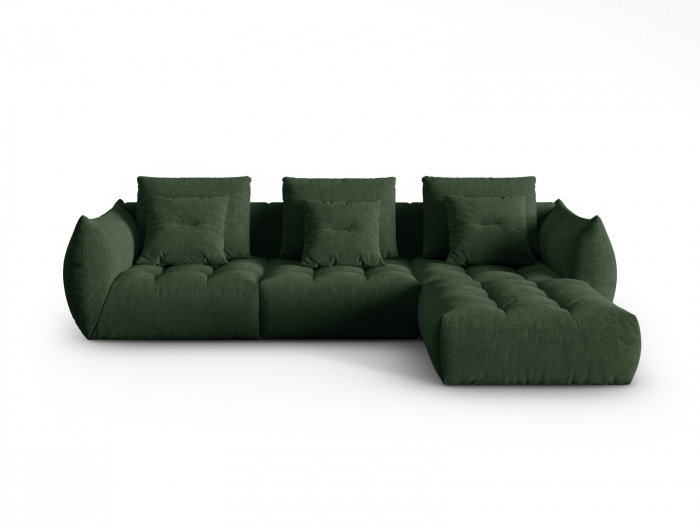 Coltar modular Bloom cu tapiterie din tesatura structurala, verde inchis [1]