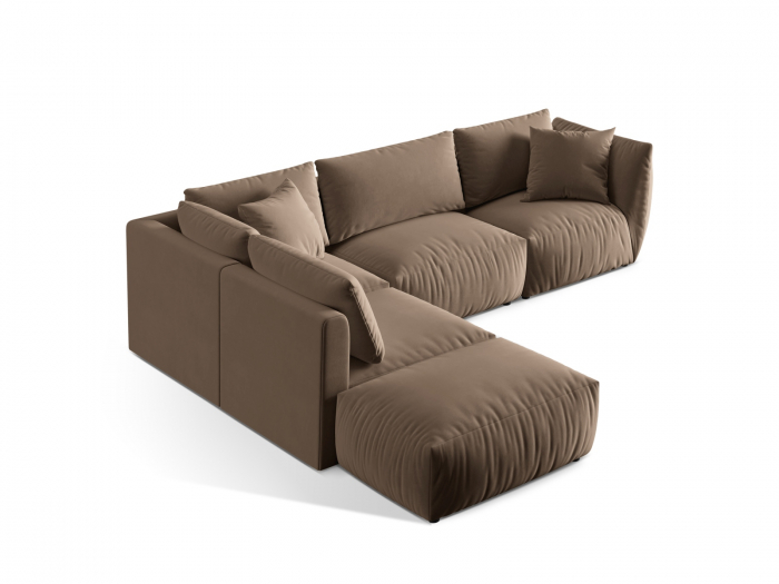 Coltar modular Chris cu tapiterie din catifea [3]