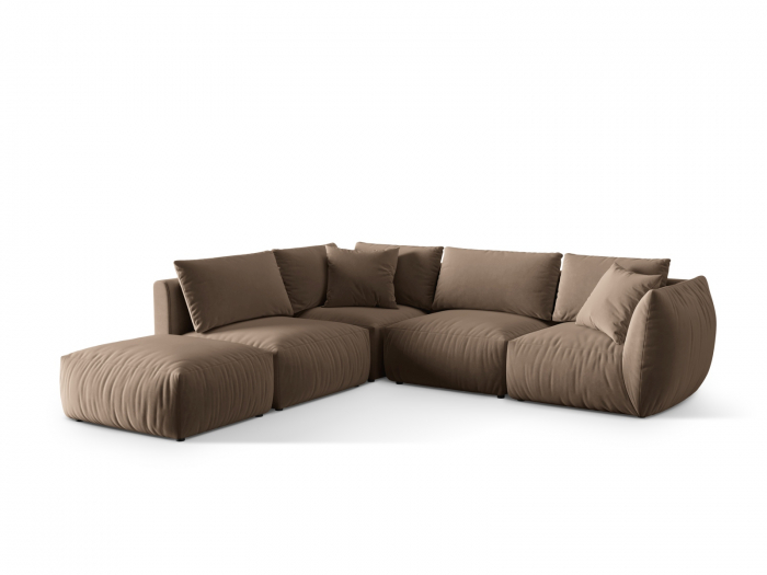 Coltar modular Chris cu tapiterie din catifea [2]