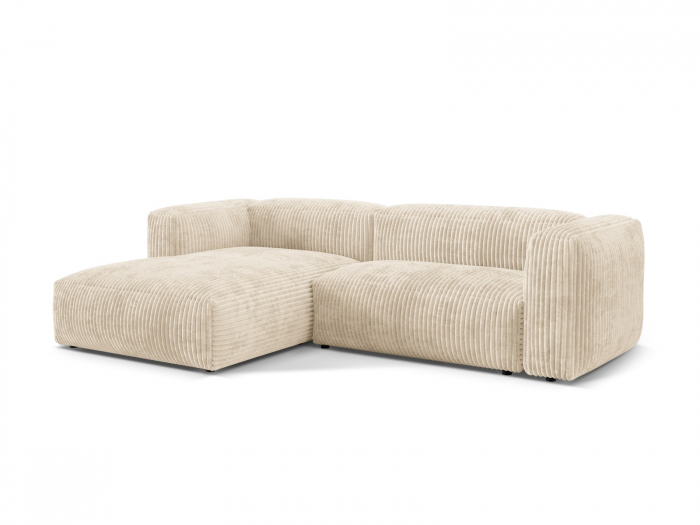 Coltar modular Martina cu colt pe partea stanga si tapiterie din catifea reiata [2]