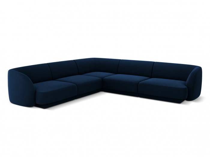 Coltar modular Miley cu tapiterie din catifea, albastru royal [1]