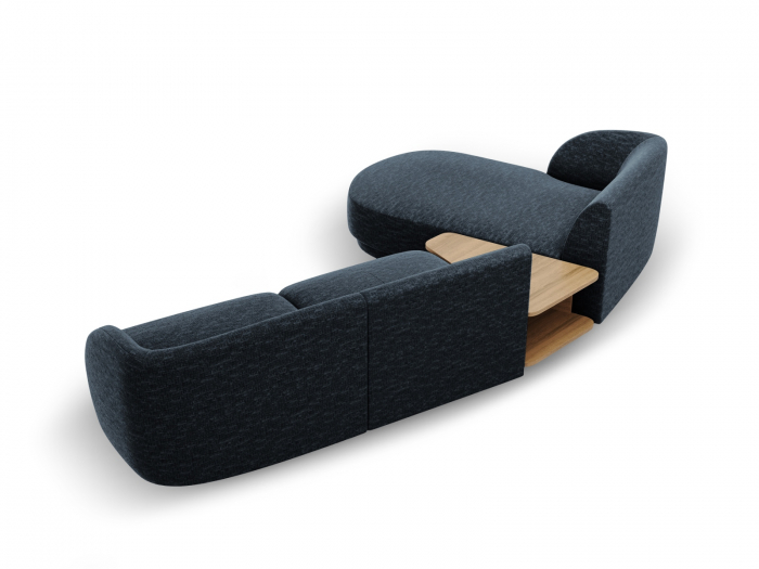 Coltar modular Miley cu tapiterie din tesatura structurala si colt pe partea stanga, albastru royal [4]